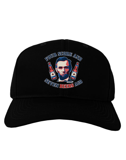 Seven Beers Ago - Lincoln Adult Dark Baseball Cap Hat-Baseball Cap-TooLoud-Black-One Size-Davson Sales