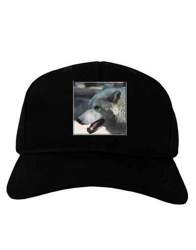 TooLoud White Wolf Face Adult Dark Baseball Cap Hat-Baseball Cap-TooLoud-Black-One Size-Davson Sales