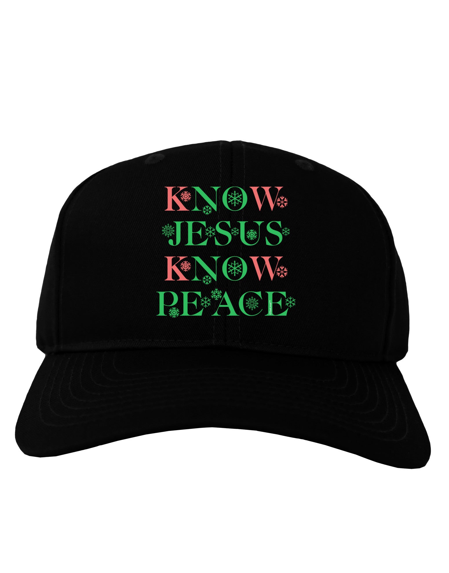 Know Jesus Know Peace Christmas Adult Dark Baseball Cap Hat-Baseball Cap-TooLoud-Black-One Size-Davson Sales