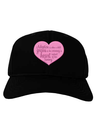 Adoption is When - Mom and Daughter Quote Adult Dark Baseball Cap Hat by TooLoud-Baseball Cap-TooLoud-Black-One Size-Davson Sales