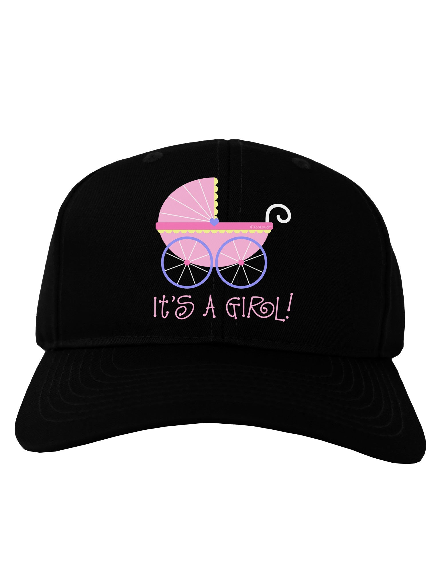 It's a Girl - Baby Carriage Adult Dark Baseball Cap Hat-Baseball Cap-TooLoud-Black-One Size-Davson Sales