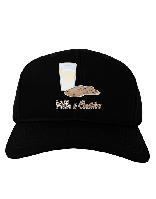 Milk and Cookies Design Text Adult Dark Baseball Cap Hat-Baseball Cap-TooLoud-Black-One Size-Davson Sales