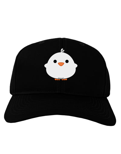 Cute Little Chick - White Adult Dark Baseball Cap Hat by TooLoud-Baseball Cap-TooLoud-Black-One Size-Davson Sales