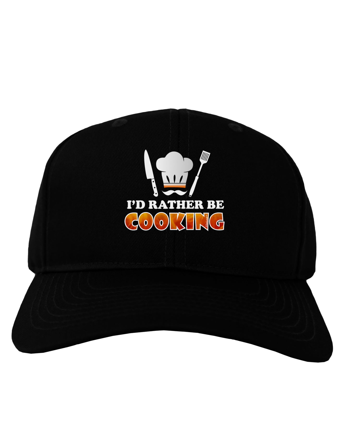 I'd Rather Be Cooking Adult Dark Baseball Cap Hat-Baseball Cap-TooLoud-Black-One Size-Davson Sales