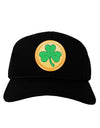 Shamrock Button Vector Design Adult Dark Baseball Cap Hat by TooLoud-Baseball Cap-TooLoud-Black-One Size-Davson Sales