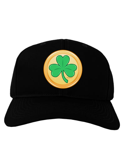 Shamrock Button Vector Design Adult Dark Baseball Cap Hat by TooLoud-Baseball Cap-TooLoud-Black-One Size-Davson Sales