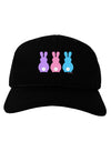 Three Easter Bunnies - Pastels Adult Dark Baseball Cap Hat by TooLoud-Baseball Cap-TooLoud-Black-One Size-Davson Sales