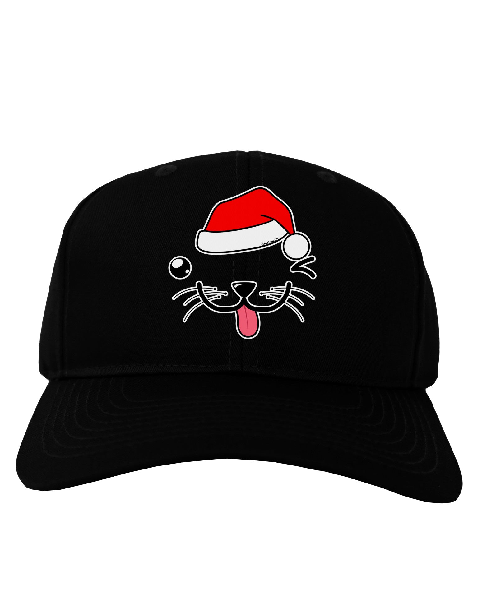 Kyu-T Face Puppino Santa Boy Dog Adult Dark Baseball Cap Hat-Baseball Cap-TooLoud-Black-One Size-Davson Sales