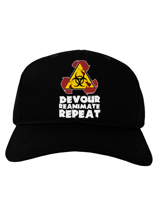Devour Reanimate Repeat Adult Dark Baseball Cap Hat by TooLoud-Baseball Cap-TooLoud-Black-One Size-Davson Sales
