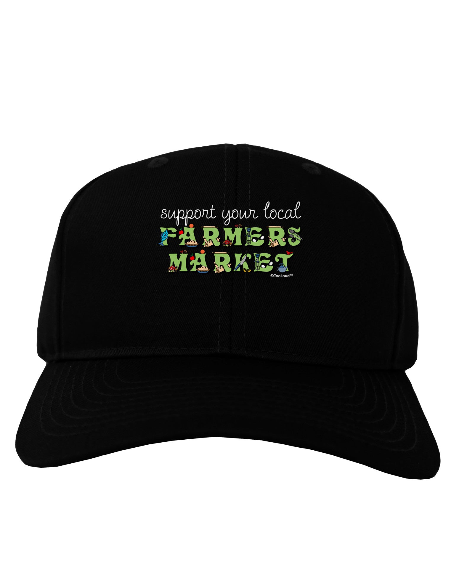 Support Your Local Farmers Market - Color Adult Dark Baseball Cap Hat-Baseball Cap-TooLoud-Black-One Size-Davson Sales