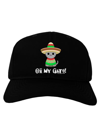 Oh My Gato - Cinco De Mayo Adult Dark Baseball Cap Hat-Baseball Cap-TooLoud-Black-One Size-Davson Sales