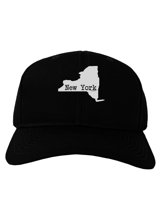 New York - United States Shape Adult Dark Baseball Cap Hat by TooLoud-Baseball Cap-TooLoud-Black-One Size-Davson Sales