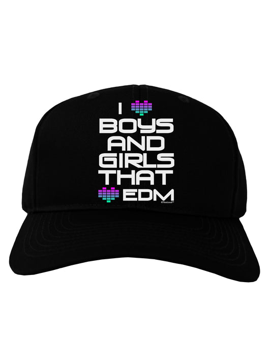 I Heart Boys and Girls That Heart EDM Adult Dark Baseball Cap Hat-Baseball Cap-TooLoud-Black-One Size-Davson Sales
