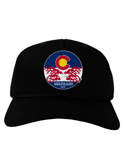 Grunge Colorado Rocky Mountain Bighorn Sheep Flag Adult Baseball Cap Hat-Baseball Cap-TooLoud-Black-One-Size-Fits-Most-Davson Sales