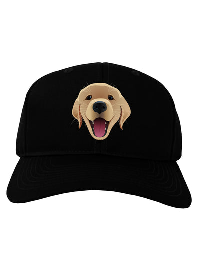 Cute Golden Retriever Puppy Face Adult Dark Baseball Cap Hat-Baseball Cap-TooLoud-Black-One Size-Davson Sales