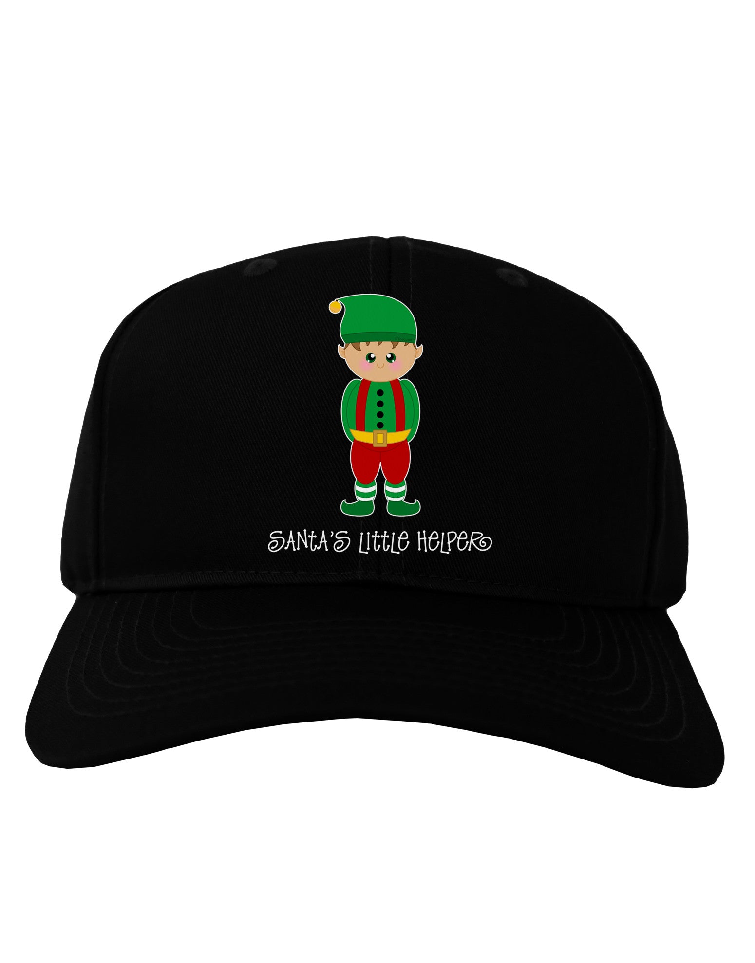 Santa's Little Helper Christmas Elf Boy Adult Dark Baseball Cap Hat-Baseball Cap-TooLoud-Black-One Size-Davson Sales