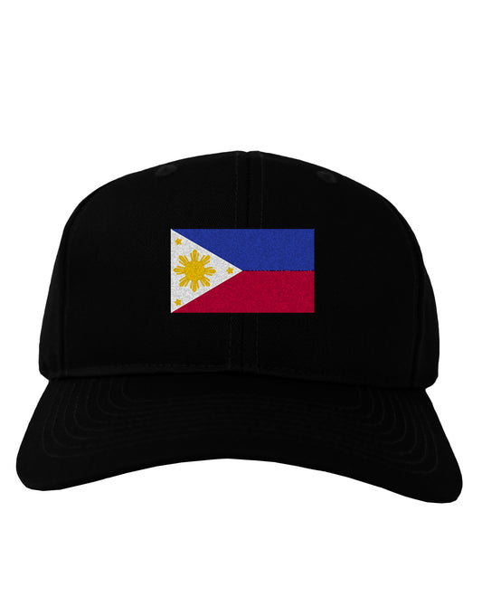 TooLoud Distressed Philippines Flag Adult Dark Baseball Cap Hat-Baseball Cap-TooLoud-Black-One-Size-Fits-Most-Davson Sales