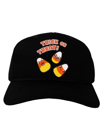 Trick or Treat Cute Candy Corn Halloween Adult Dark Baseball Cap Hat-Baseball Cap-TooLoud-Black-One Size-Davson Sales