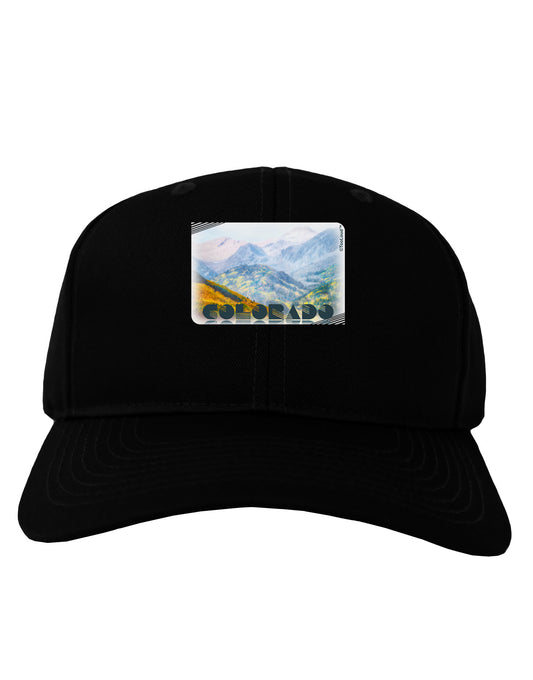 CO Fog Mountains Text Adult Dark Baseball Cap Hat-Baseball Cap-TooLoud-Black-One Size-Davson Sales