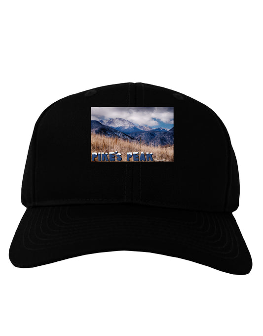 Pikes Peak CO Mountains Text Adult Dark Baseball Cap Hat by TooLoud-Baseball Cap-TooLoud-Black-One Size-Davson Sales