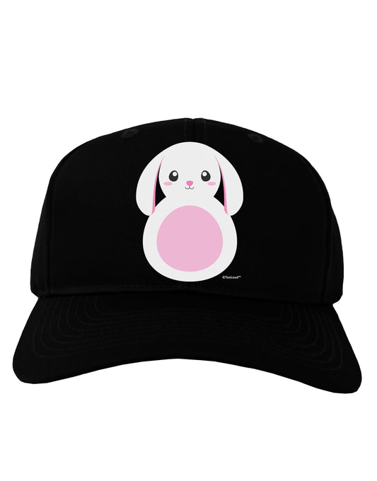 Cute Bunny with Floppy Ears - Pink Adult Dark Baseball Cap Hat by TooLoud-Baseball Cap-TooLoud-Black-One Size-Davson Sales