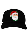 Cute Santa Claus Face Faux Applique Adult Dark Baseball Cap Hat-Baseball Cap-TooLoud-Black-One Size-Davson Sales