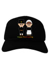 Cute Pilgrim Couple Happy Thanksgiving Adult Dark Baseball Cap Hat-Baseball Cap-TooLoud-Black-One Size-Davson Sales