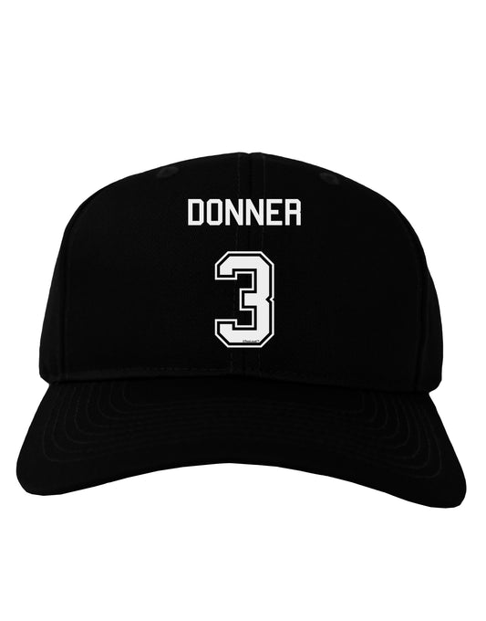 Reindeer Jersey - Donner 3 Adult Dark Baseball Cap Hat-Baseball Cap-TooLoud-Black-One Size-Davson Sales