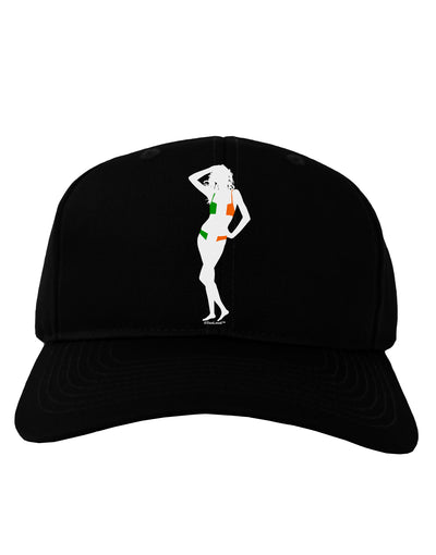 Irish Flag Bikini Shadow Adult Dark Baseball Cap Hat by TooLoud-Baseball Cap-TooLoud-Black-One Size-Davson Sales