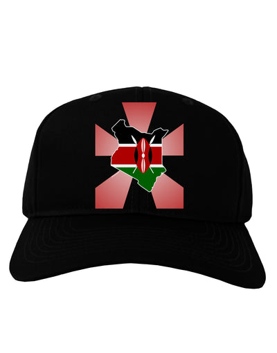 Kenya Flag Design Adult Dark Baseball Cap Hat-Baseball Cap-TooLoud-Black-One Size-Davson Sales
