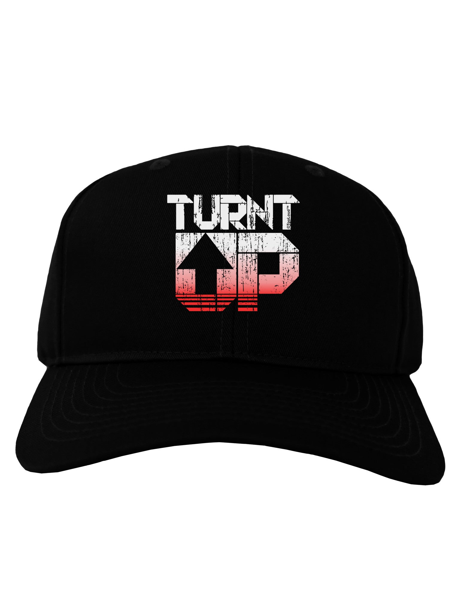 TooLoud Turnt Up Distressed Adult Dark Baseball Cap Hat-Baseball Cap-TooLoud-Black-One Size-Davson Sales
