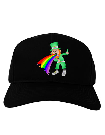 Puking Rainbow Leprechaun Adult Dark Baseball Cap Hat-Baseball Cap-TooLoud-Black-One Size-Davson Sales