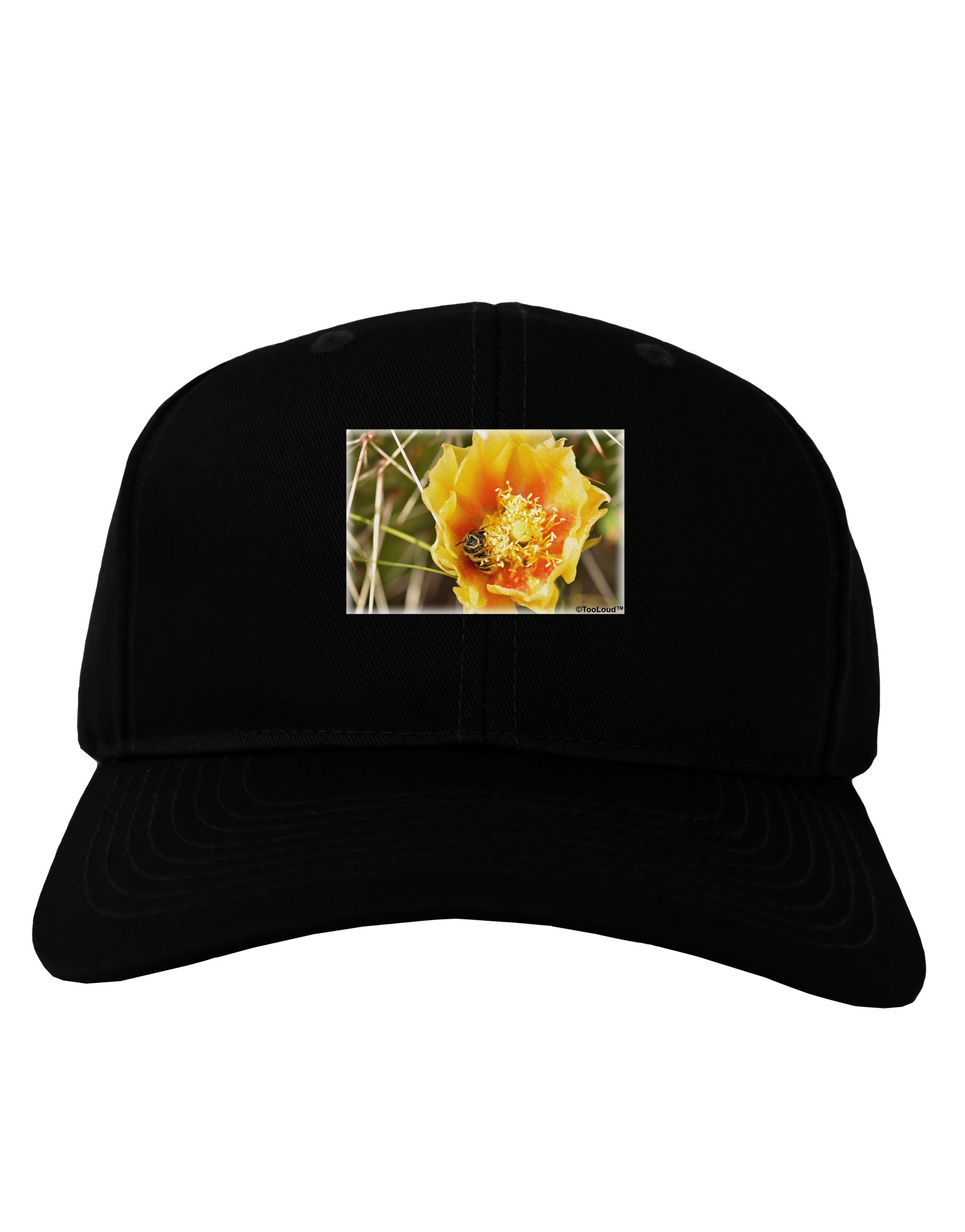 Bee Cactus Adult Dark Baseball Cap Hat-Baseball Cap-TooLoud-Black-One Size-Davson Sales