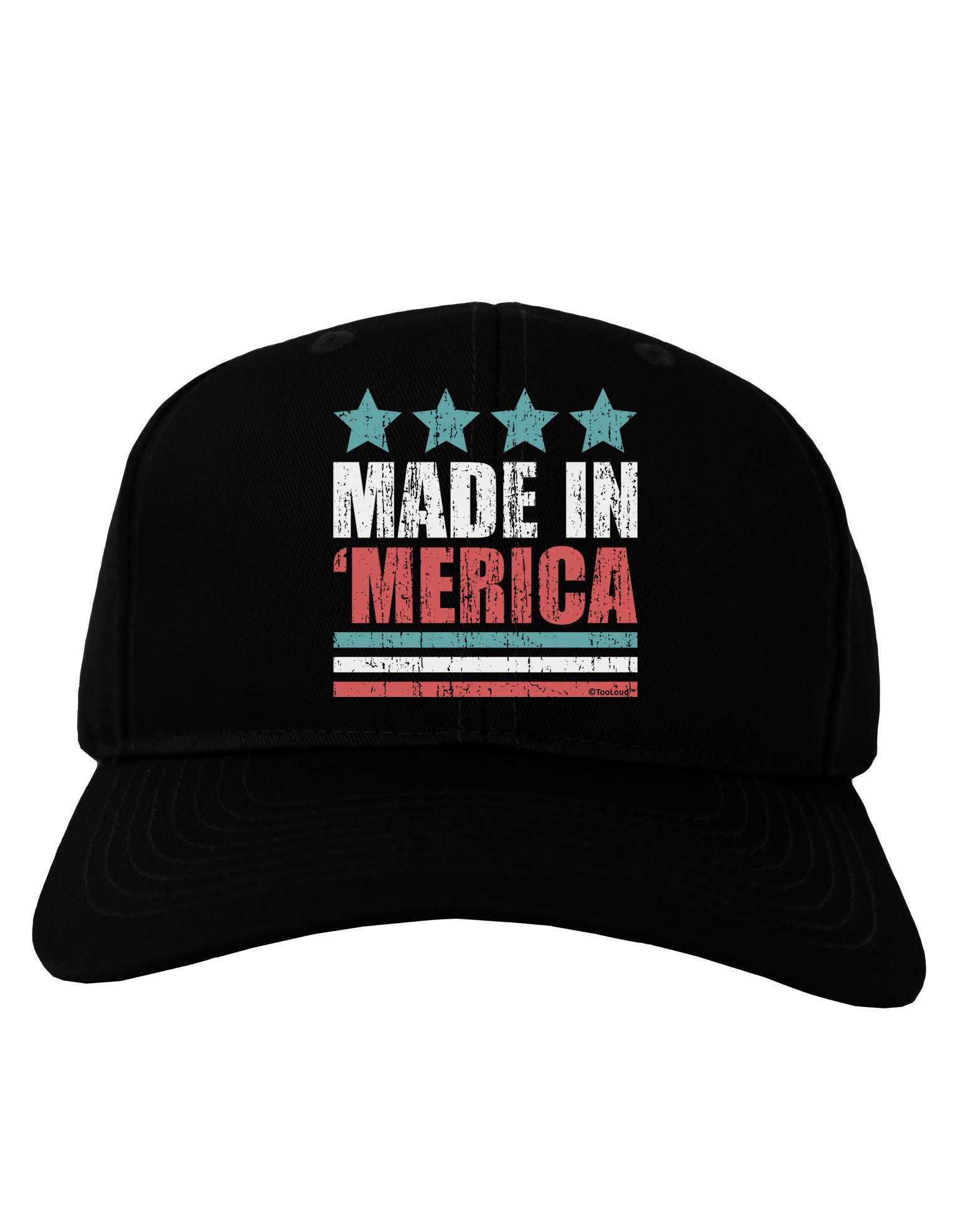 Made in Merica - Stars and Stripes Color Design Adult Dark Baseball Cap Hat-Baseball Cap-TooLoud-Black-One Size-Davson Sales