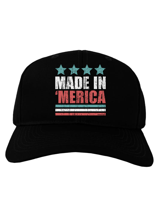 Made in Merica - Stars and Stripes Color Design Adult Dark Baseball Cap Hat-Baseball Cap-TooLoud-Black-One Size-Davson Sales