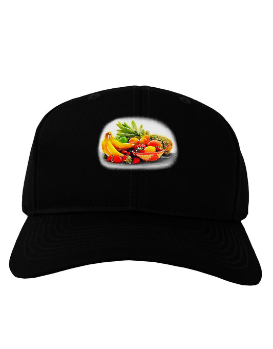 Watercolor Fruit Bowl 1 Adult Dark Baseball Cap Hat-Baseball Cap-TooLoud-Black-One Size-Davson Sales