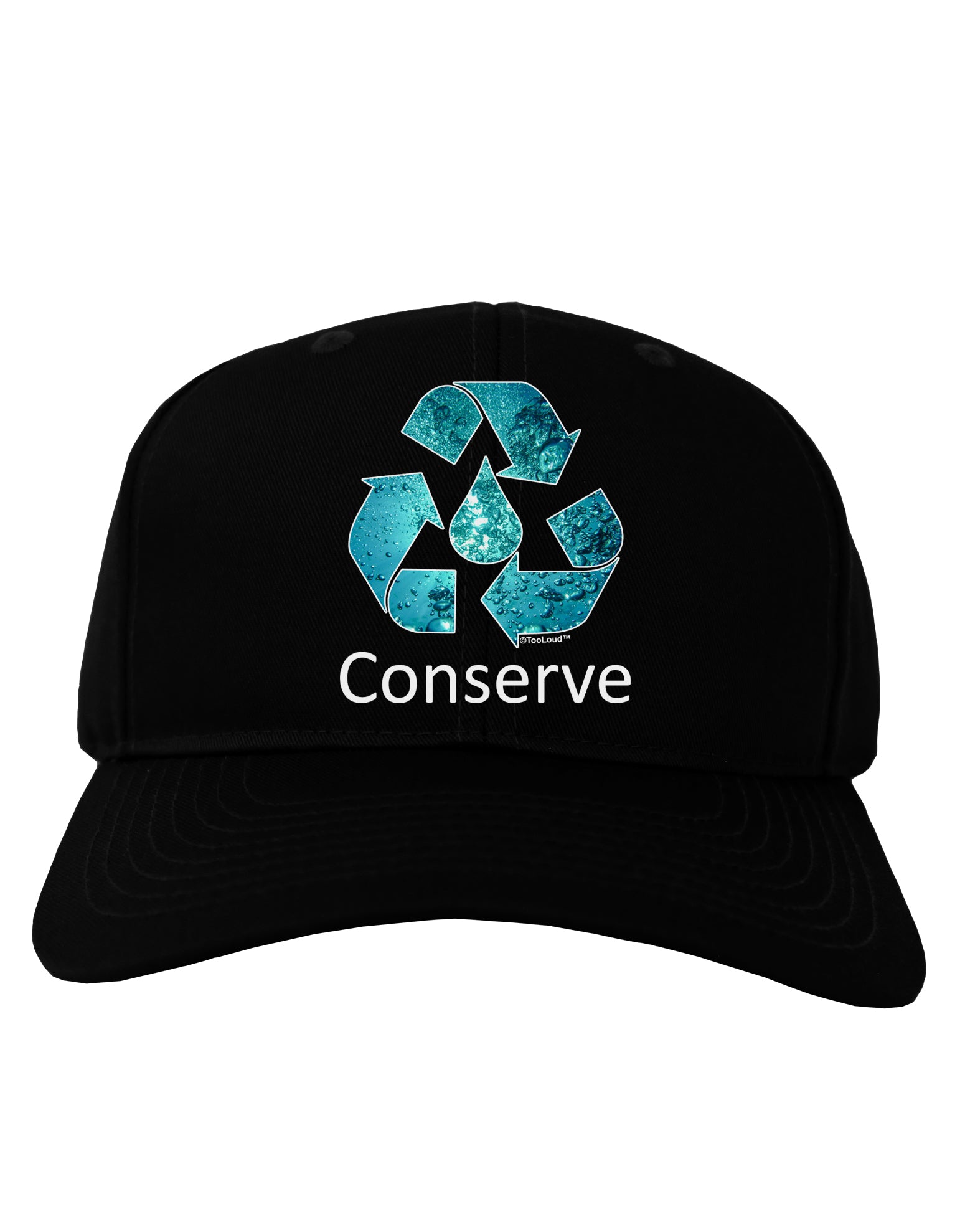 Water Conservation Text Adult Dark Baseball Cap Hat by TooLoud-Baseball Cap-TooLoud-Black-One Size-Davson Sales