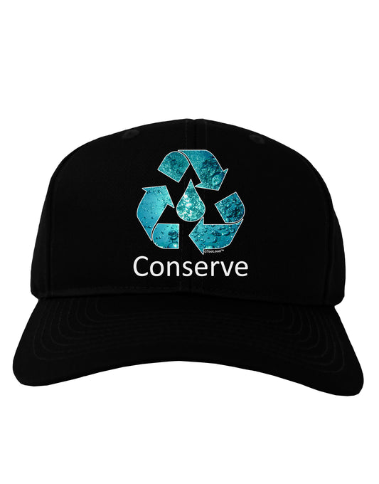 Water Conservation Text Adult Dark Baseball Cap Hat by TooLoud-Baseball Cap-TooLoud-Black-One Size-Davson Sales