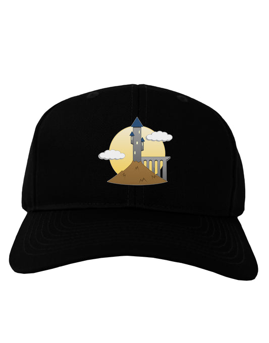 Moonlit Wizard Tower - Halloween Adult Dark Baseball Cap Hat-Baseball Cap-TooLoud-Black-One Size-Davson Sales