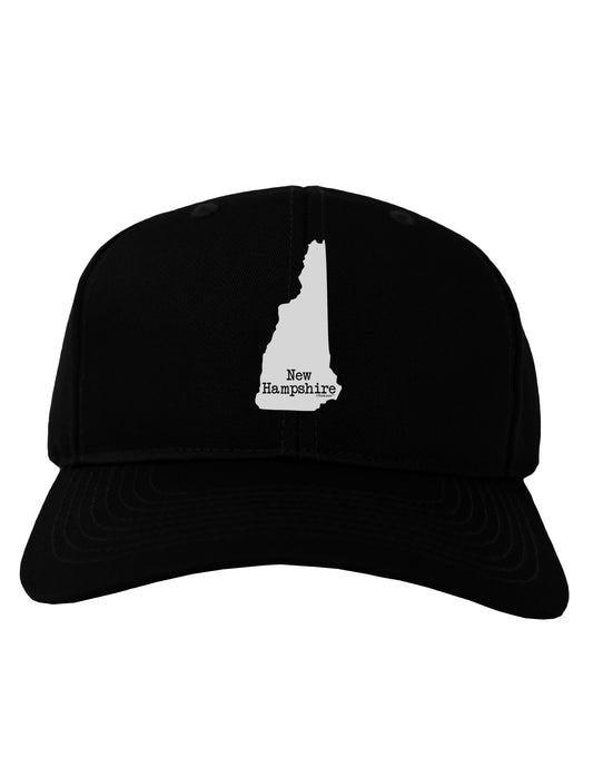 New Hampshire - United States Shape Adult Dark Baseball Cap Hat by TooLoud-Baseball Cap-TooLoud-Black-One Size-Davson Sales