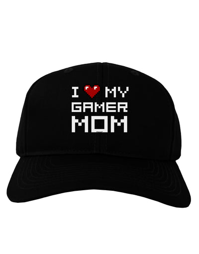 I Heart My Gamer Mom Adult Dark Baseball Cap Hat by TooLoud-Baseball Cap-TooLoud-Black-One Size-Davson Sales