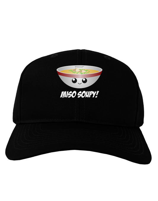 Miso Soupy - Cute Miso Soup Bowl Adult Dark Baseball Cap Hat by TooLoud-Baseball Cap-TooLoud-Black-One Size-Davson Sales