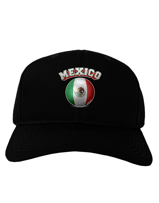 Soccer Ball Flag - Mexico Adult Dark Baseball Cap Hat-Baseball Cap-TooLoud-Black-One Size-Davson Sales