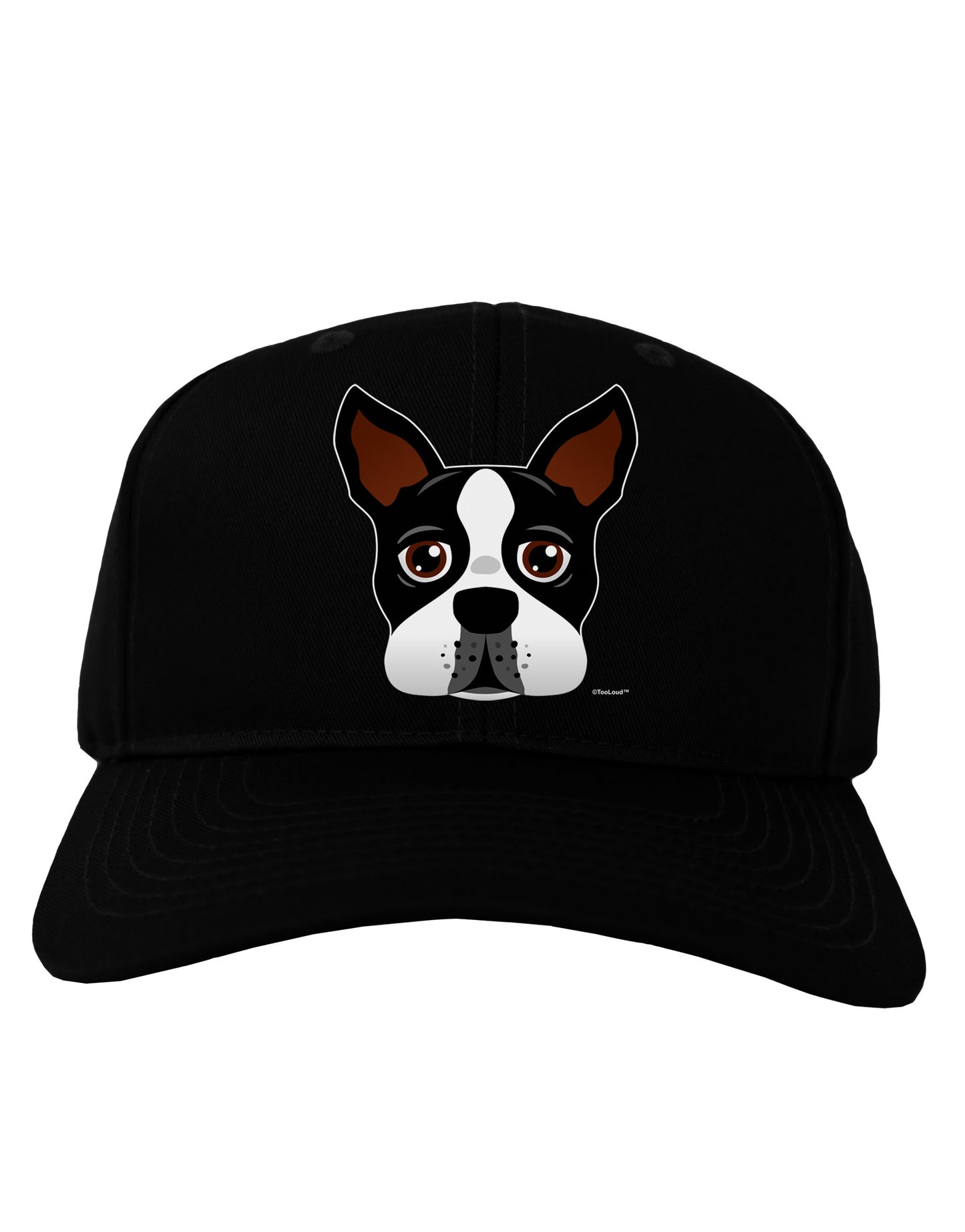 Cute Boston Terrier Dog Face Adult Dark Baseball Cap Hat-Baseball Cap-TooLoud-Black-One Size-Davson Sales