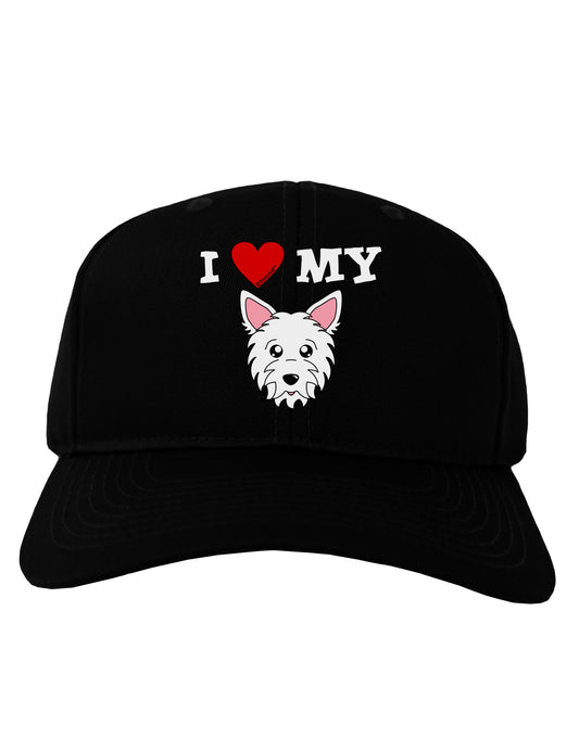 I Heart My - Cute Westie Dog Adult Dark Baseball Cap Hat by TooLoud-Baseball Cap-TooLoud-Black-One Size-Davson Sales