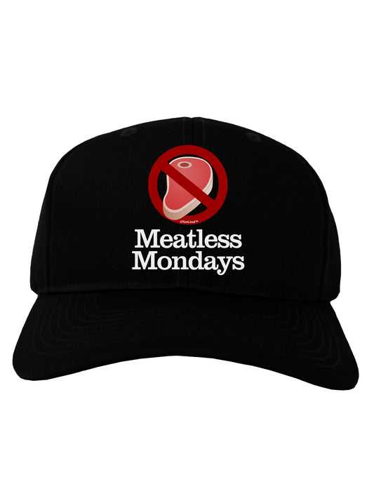 Meatless Mondays Adult Dark Baseball Cap Hat by TooLoud-Baseball Cap-TooLoud-Black-One Size-Davson Sales