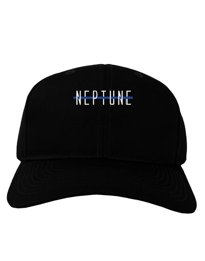 Planet Neptune Text Only Dark Adult Dark Baseball Cap Hat-Baseball Cap-TooLoud-Black-One Size-Davson Sales