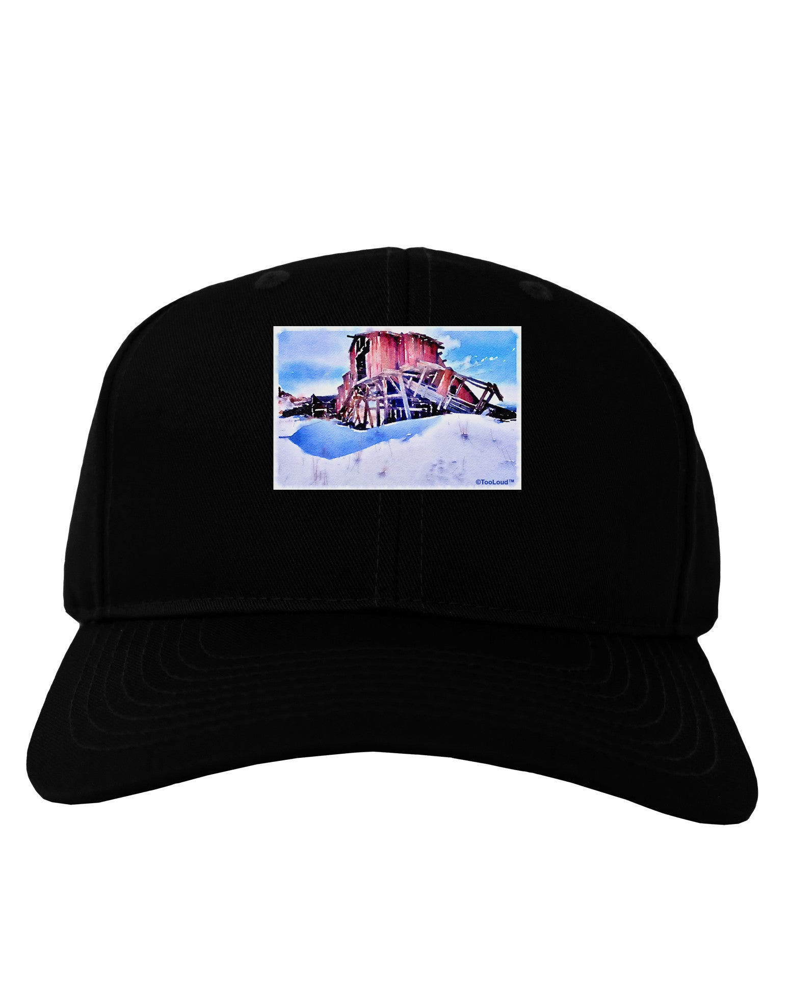 TooLoud Victor Mines Colorado Watercolor Adult Dark Baseball Cap Hat-Baseball Cap-TooLoud-Black-One Size-Davson Sales