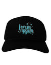 TooLoud Lorem Ipsum Dark Adult Dark Baseball Cap Hat-Baseball Cap-TooLoud-Black-One-Size-Fits-Most-Davson Sales