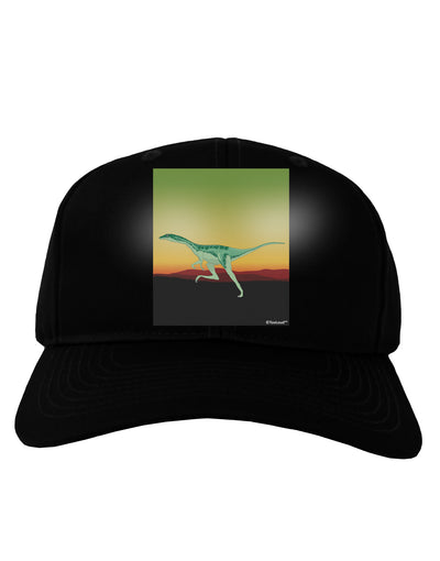 Ornithomimus Velox - Without Name Adult Dark Baseball Cap Hat by TooLoud-Baseball Cap-TooLoud-Black-One Size-Davson Sales